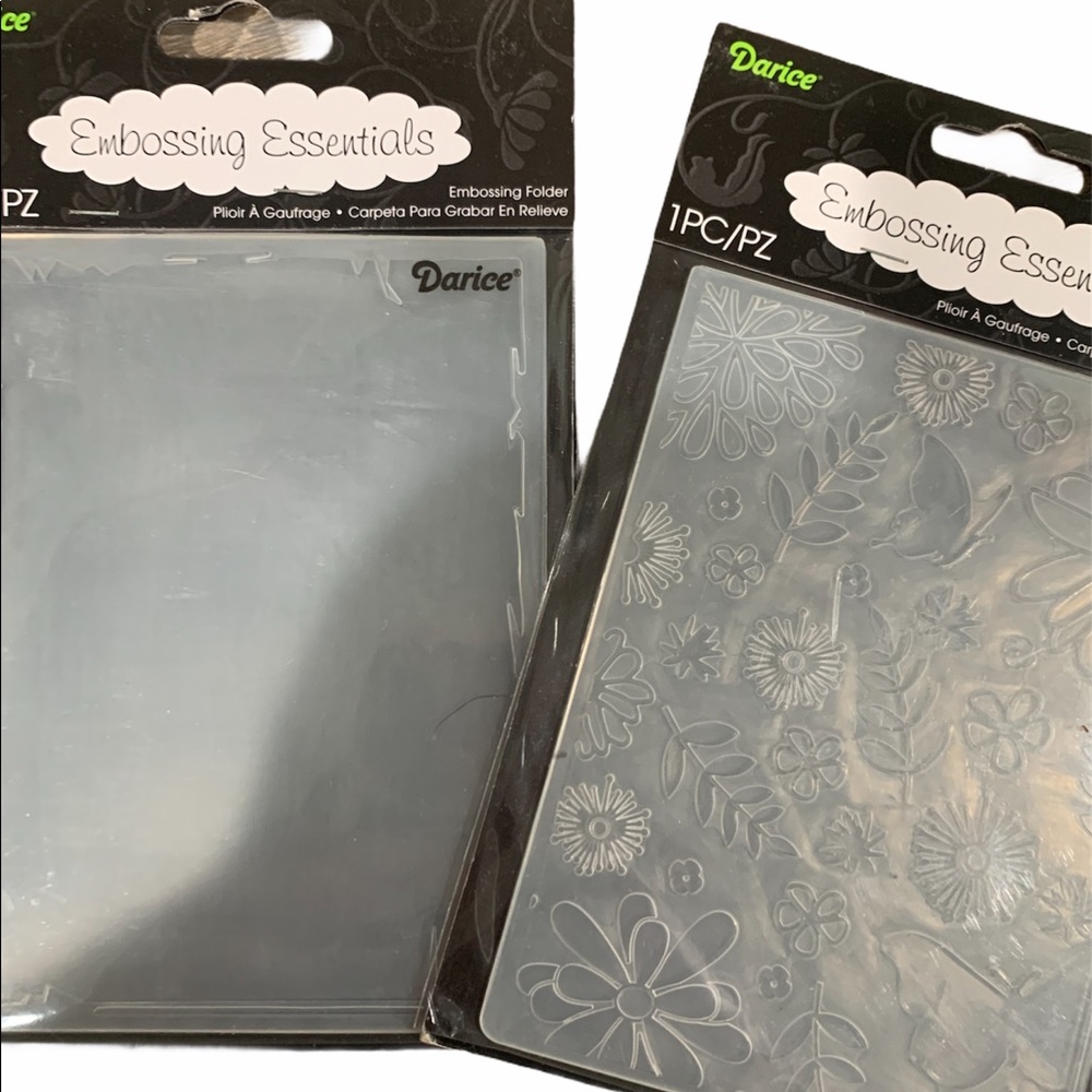 Embossing essentials flower and border pattern